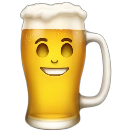 Drunken beer smiling emoji