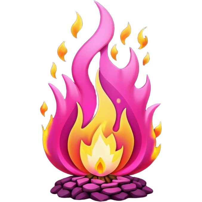 pink-magenta Fire-kindle-flame emoji