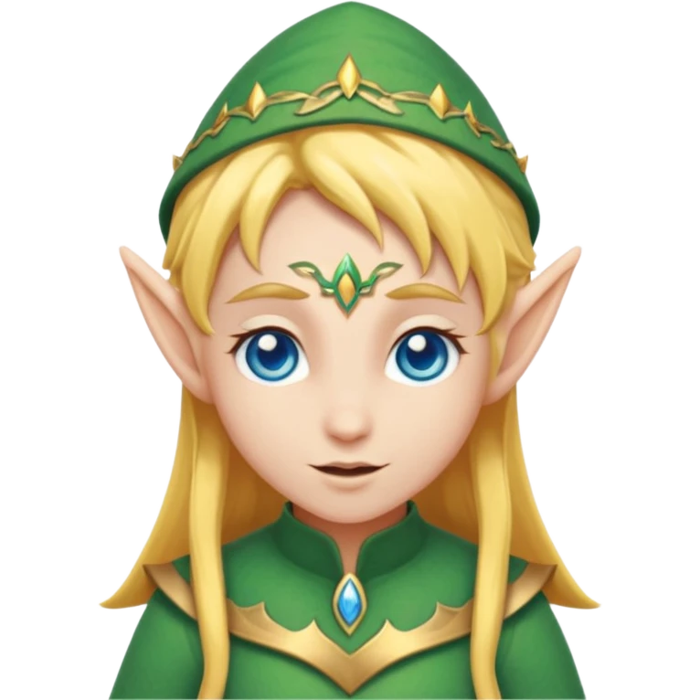 elf with bright hair and blue eyes emoji