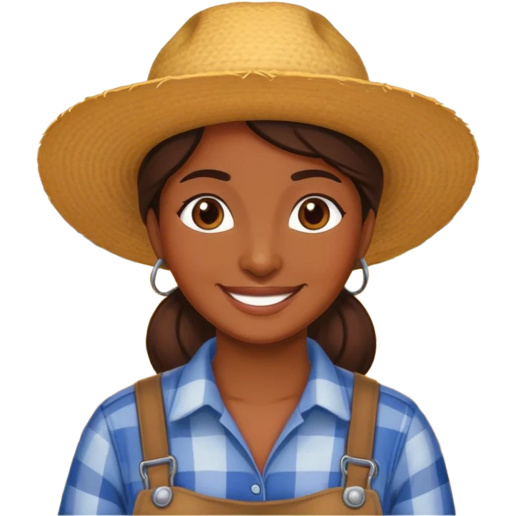 Agricultrice très heureuse emoji