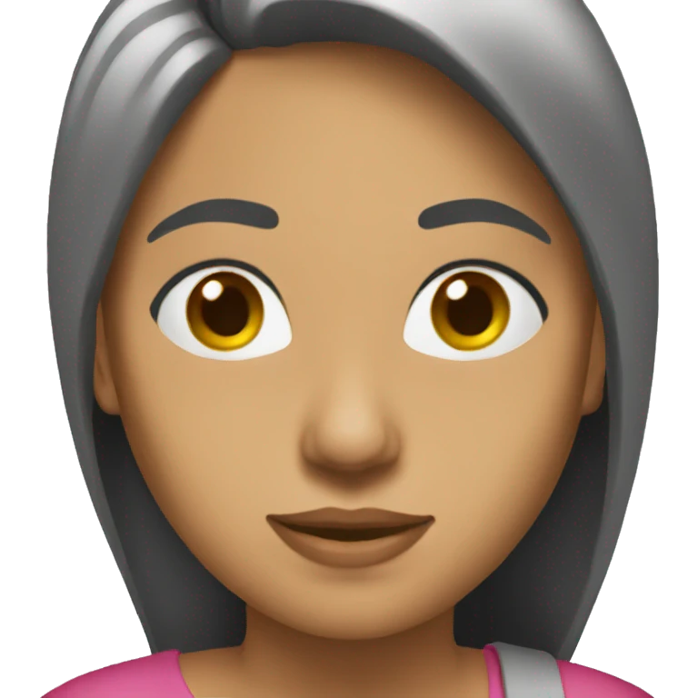 Mujer pelinegra  largo emoji