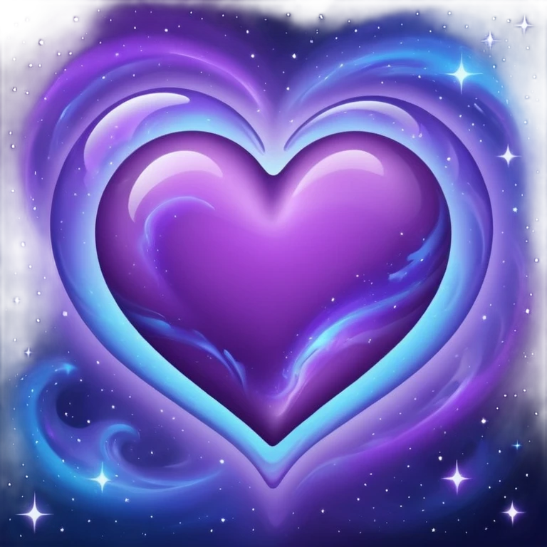 purple galaxy single heart  emoji