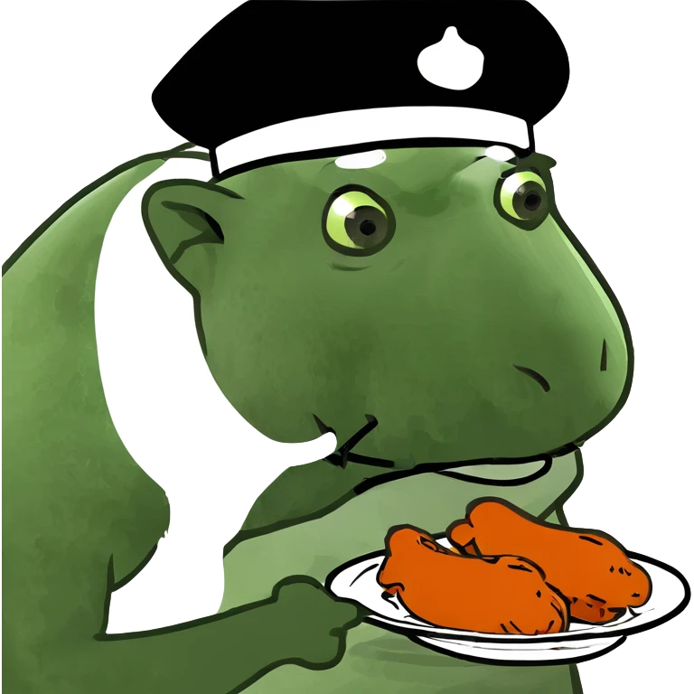 A buffalo eating buffalo wings ￼ emoji