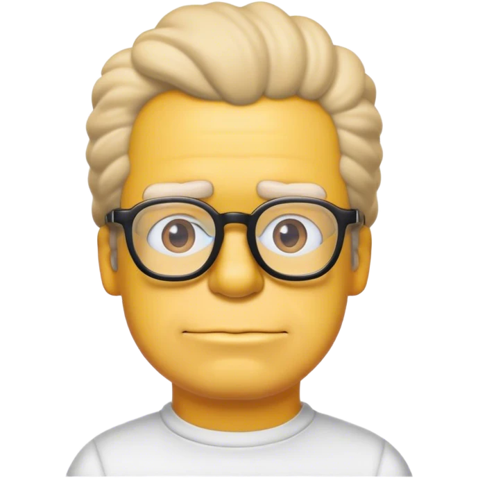 Simpson with glasses emoji
