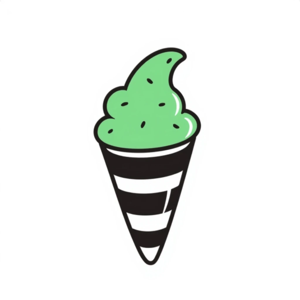 green ice cream emoji