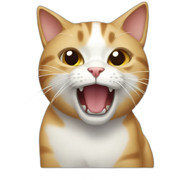 depressed cat screaming emoji