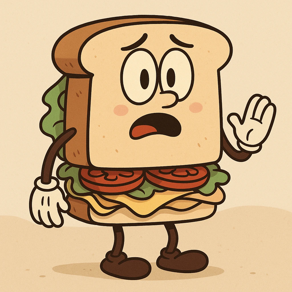 a classic sandwich, cartoon style emoji