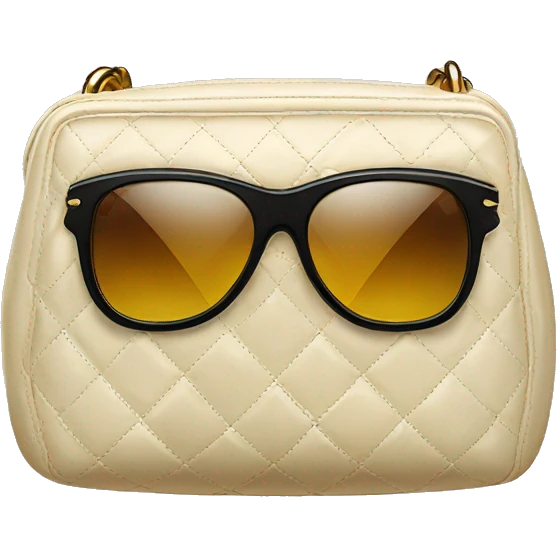 chanel bag with sunglasses  emoji