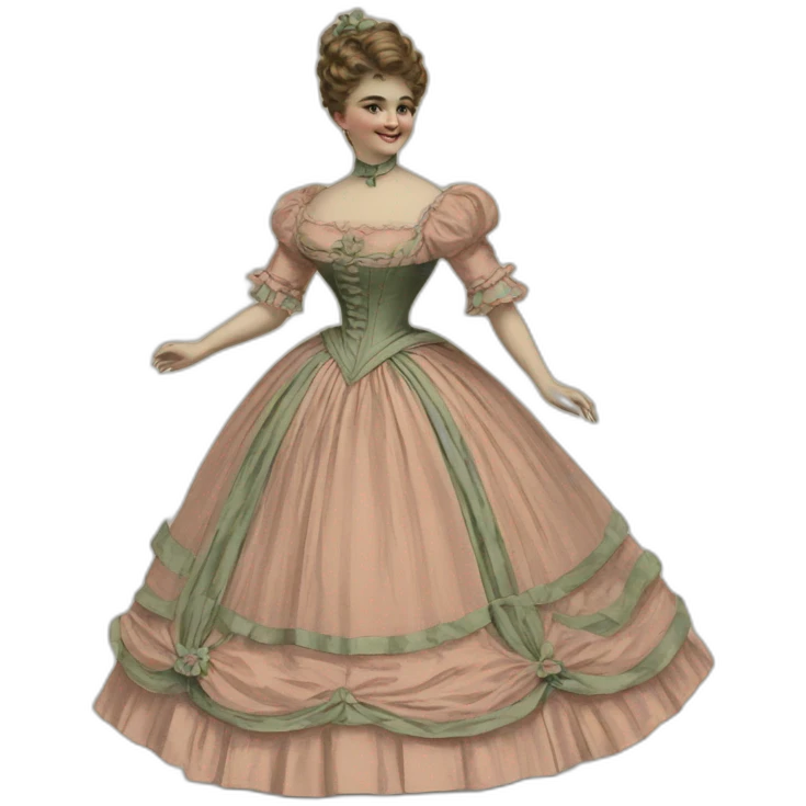 Lady Twirl Dress Victorian 1900 emoji