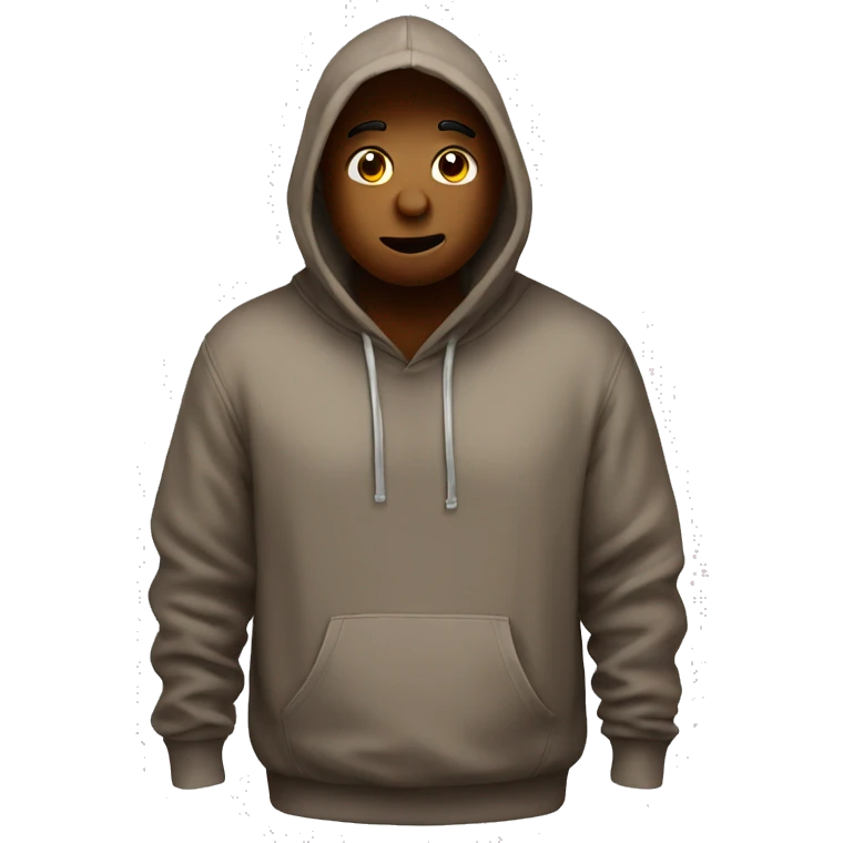 Poop wearing a hoodie emoji