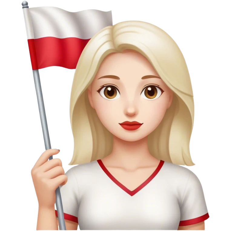woman with poland flag emoji