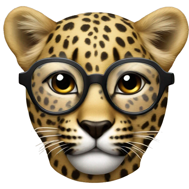 Leopard mit Brille emoji
