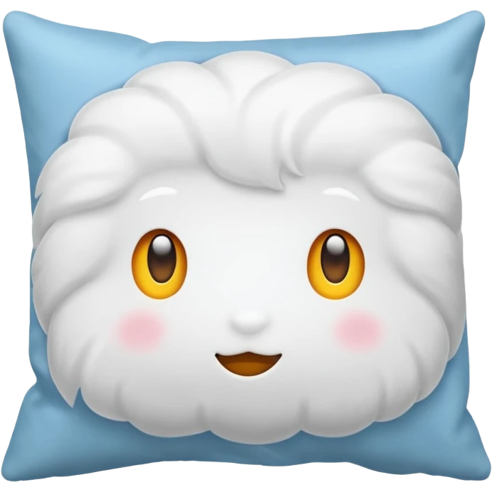 pillow white, no face emoji