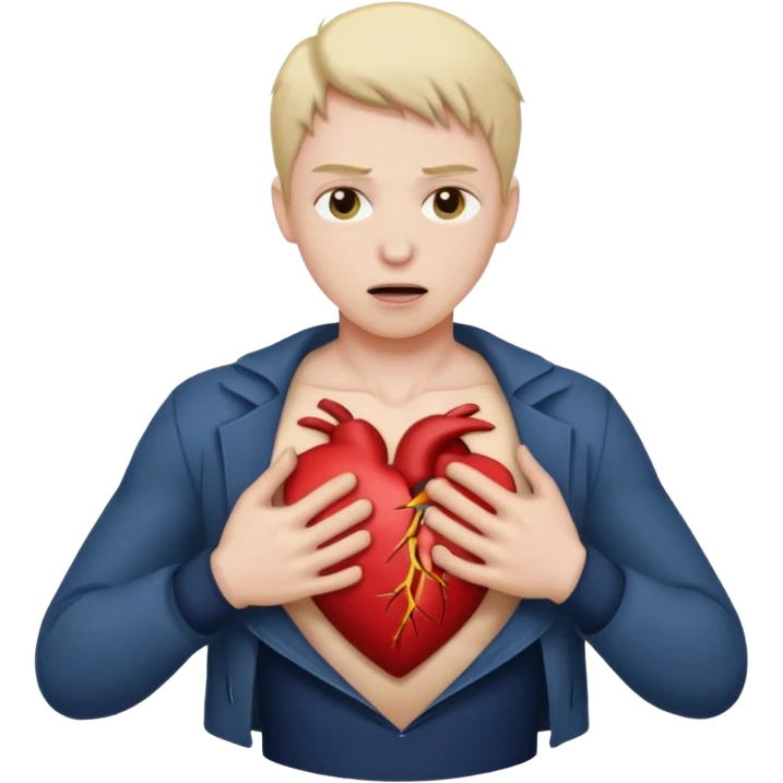 Rip heart out of chest person emoji