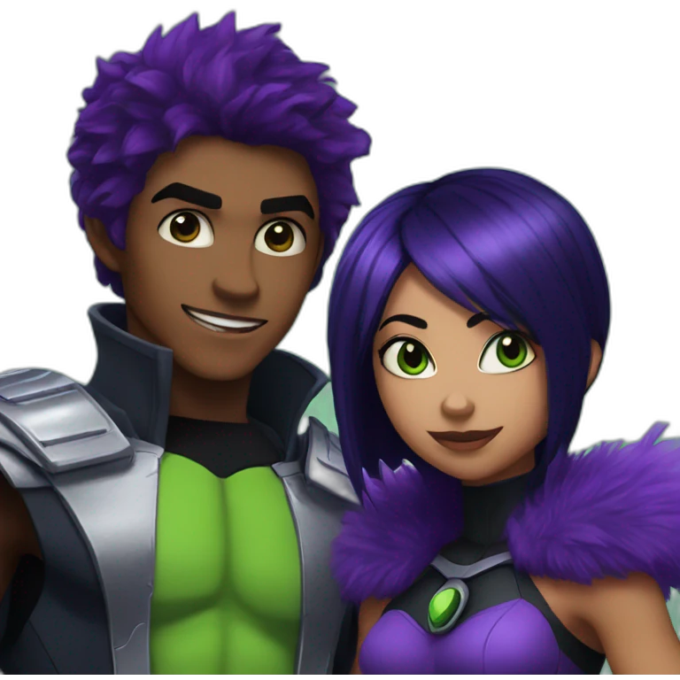 Beast boy and raven emoji