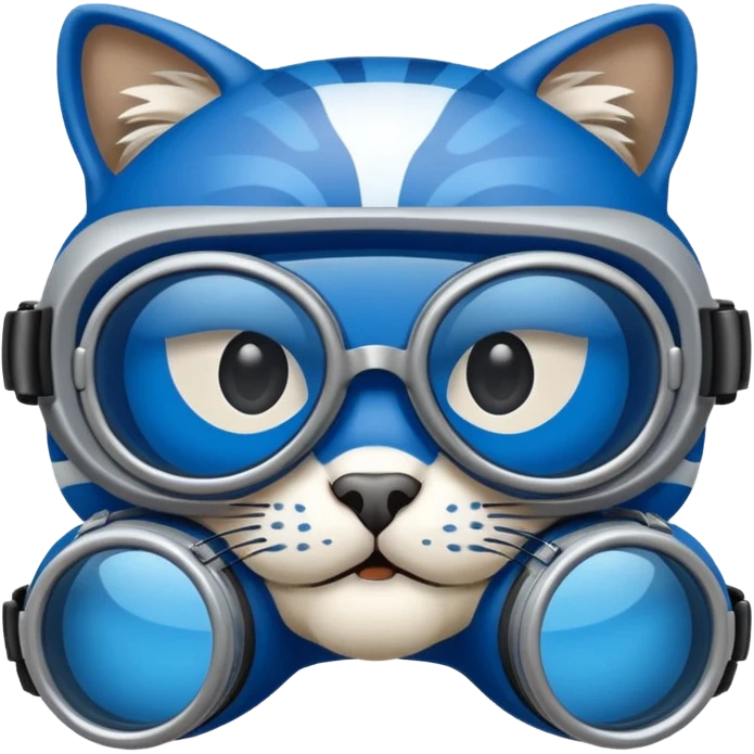 make a sticker of the kentucky wildcat with “three goggles on” emoji