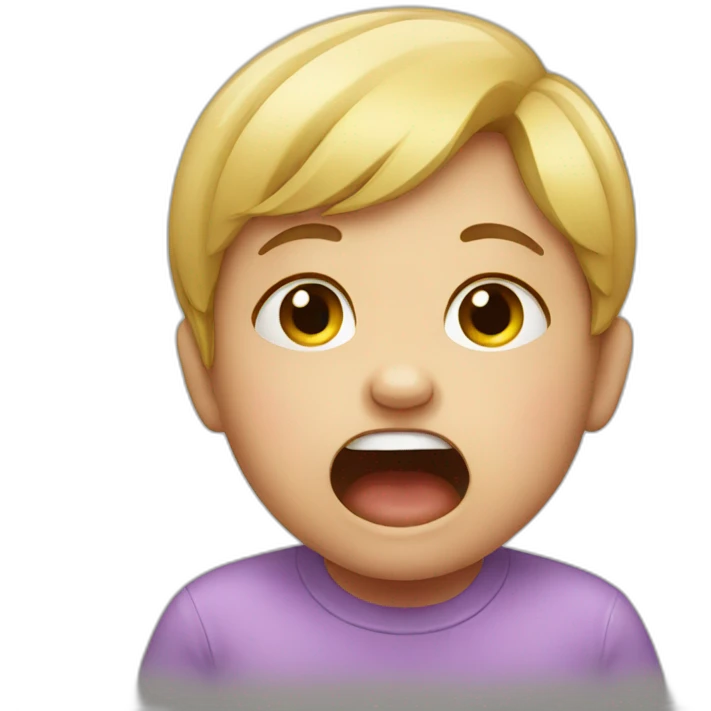 Crying toddler emoji
