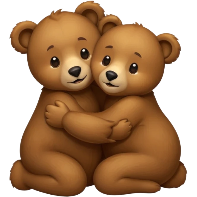 bear hug another bear  emoji