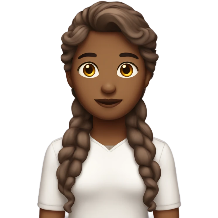 angel brown hair  emoji
