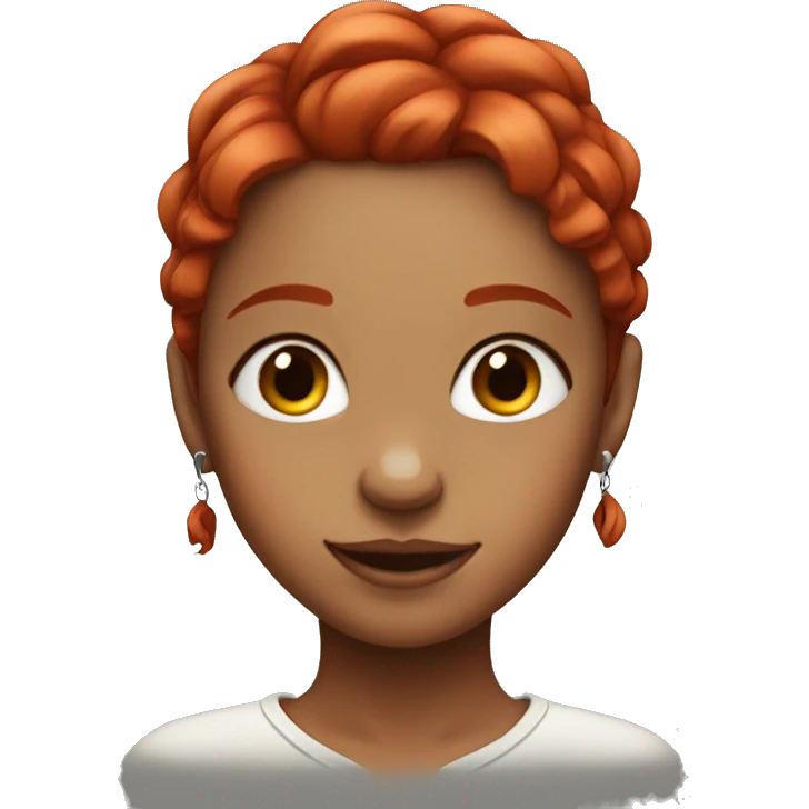Girl with red hair and piercings  emoji