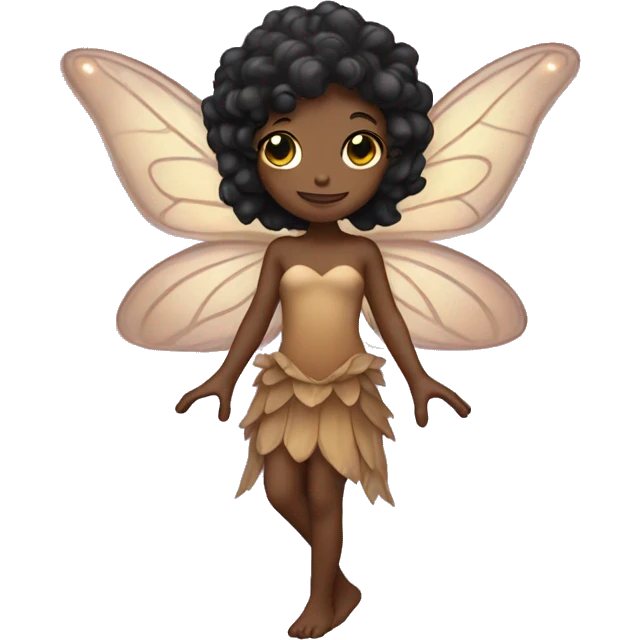 Black light brown fairy  emoji