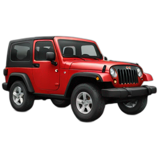 a jeep red color emoji