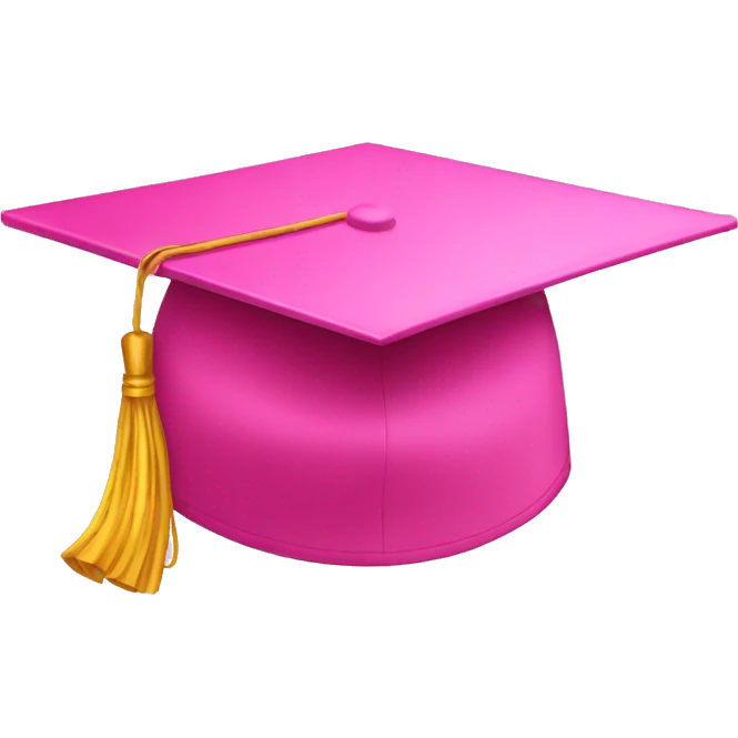 Pink graduation cap emoji