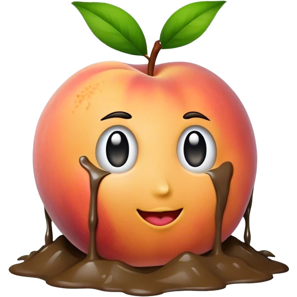 Peach in mud emoji
