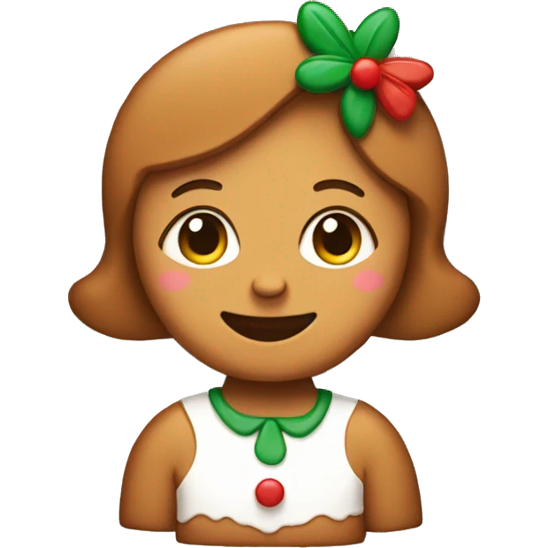 Gingerbread girl cookie  emoji