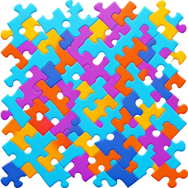 colorful puzzle piece pattern emoji