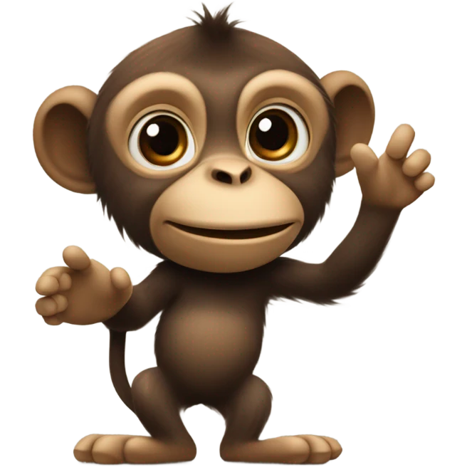 Monkey saying hello emoji