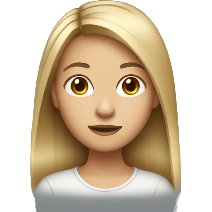 girl with straight hair emoji
