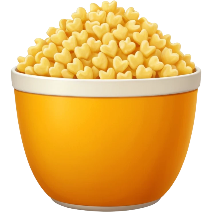 Popcorn and Mac and cheese on a tall bowl emoji