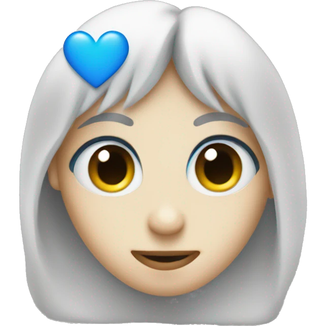 Blue heart with eyes  emoji