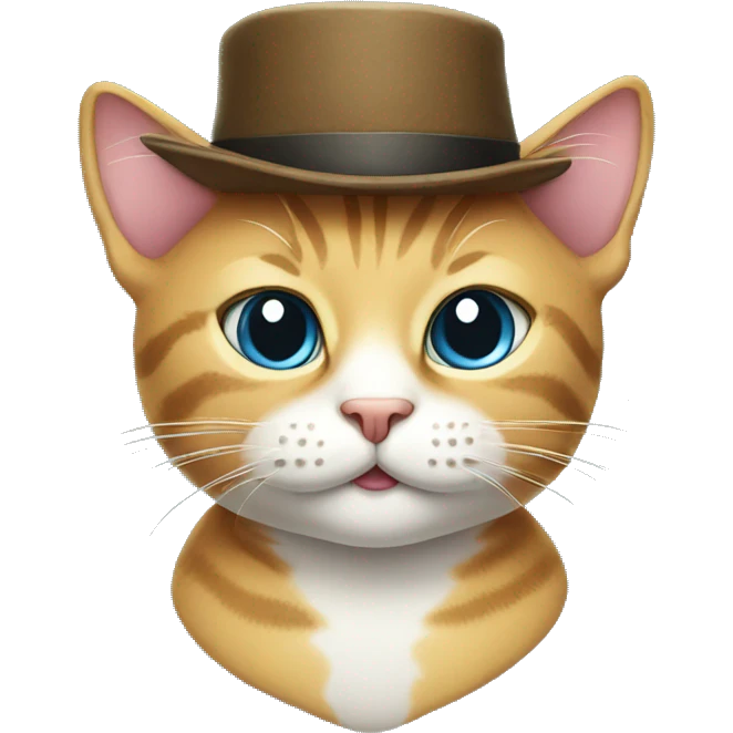 Cat with hat emoji