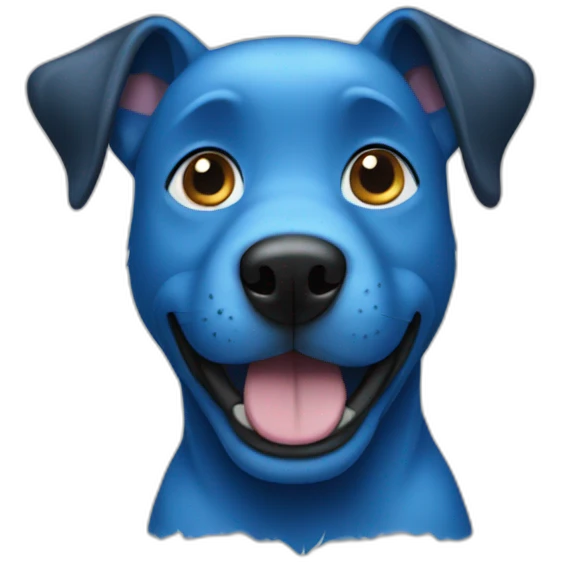 blue dog emoji