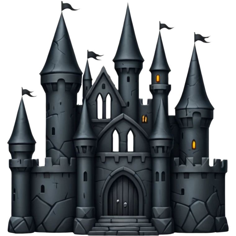 Gothic black evil castle emoji
