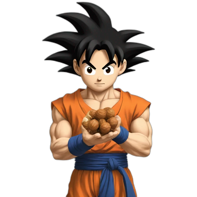 goku holding nuts emoji
