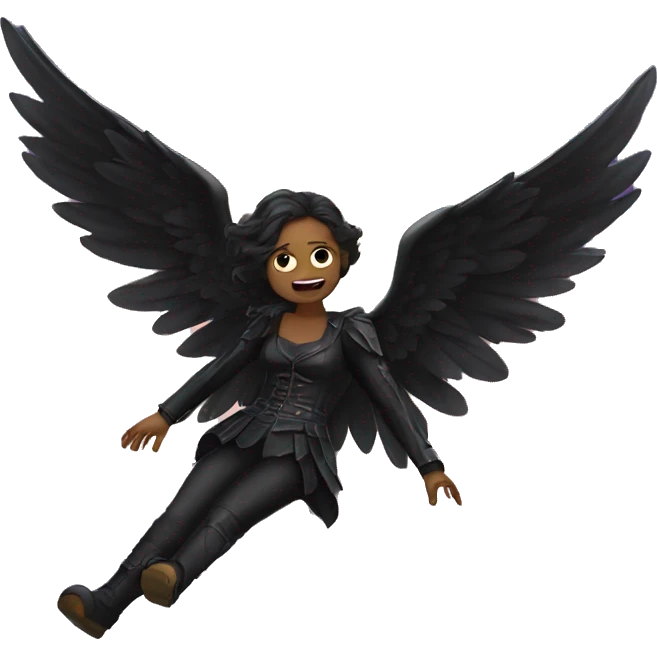 dark angel falling from the sky emoji