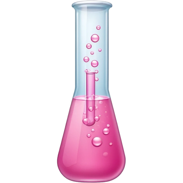 pink liquid in test tube simple bubbling emoji