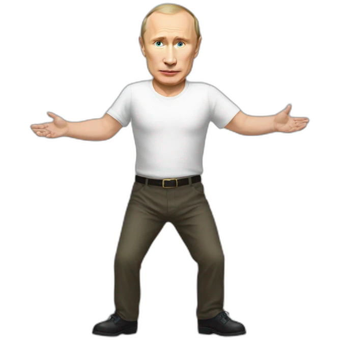 putin with four hands and one leg emoji