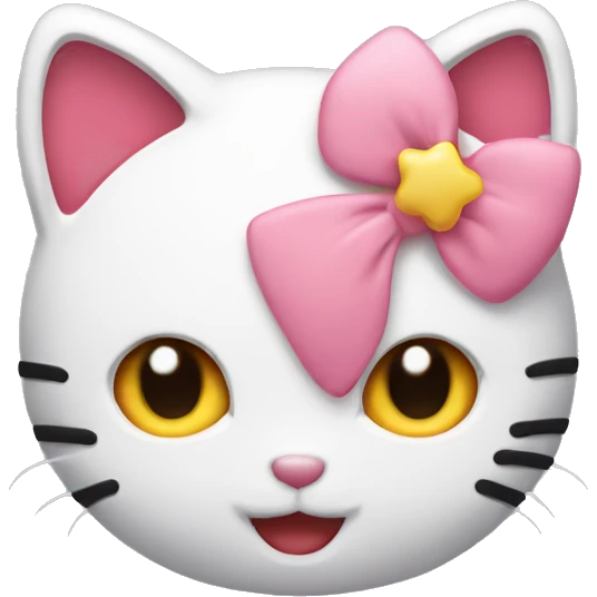 Hello kitty with a cat emoji