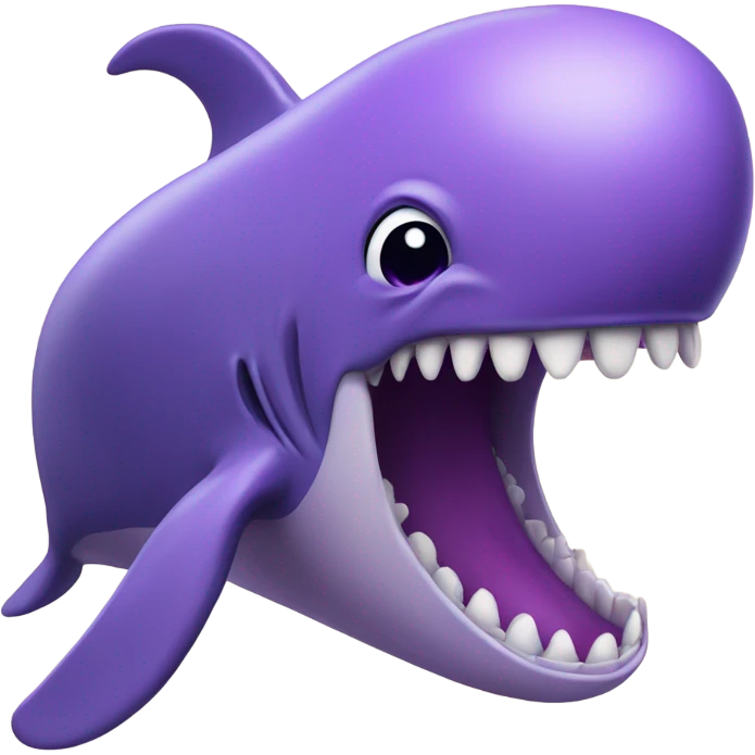 purple whale front with open mouth emoji