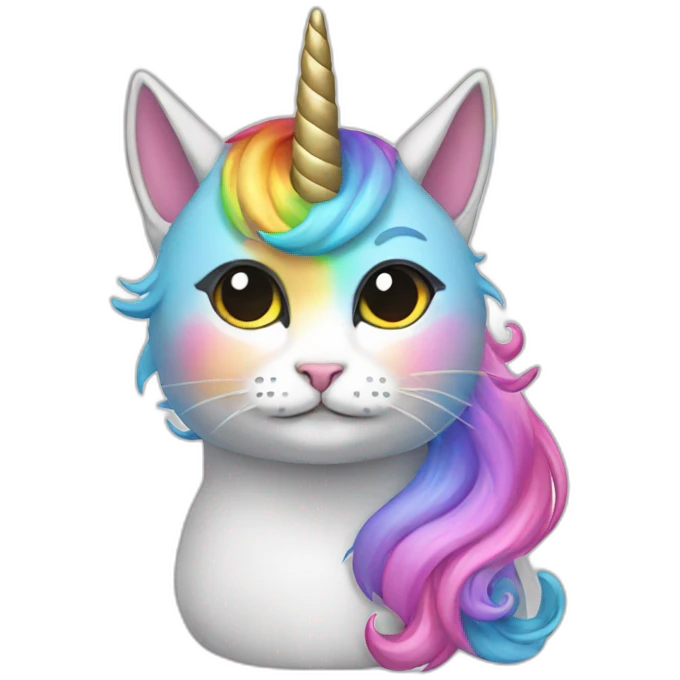 cat unicorn rainbow emoji