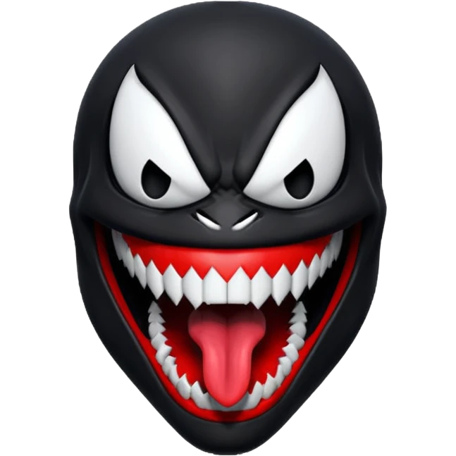Venom face which should look like venom from a gba game emoji