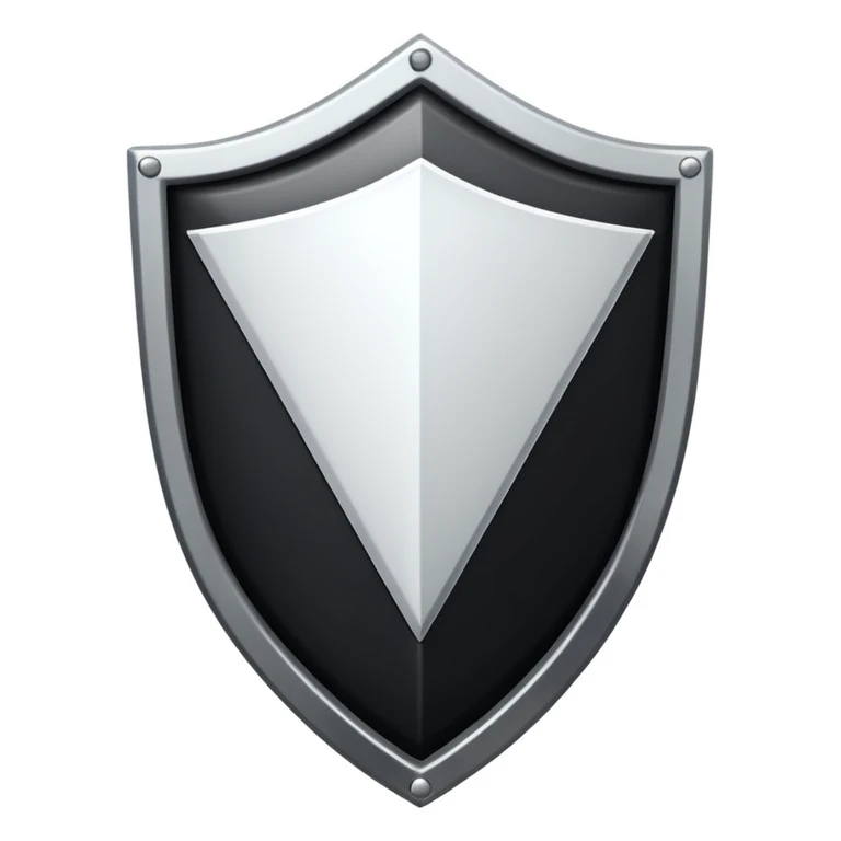 Give me a shield with 2 white and black square  emoji