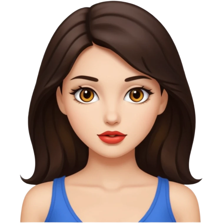 Seductive naught beautiful brunette  emoji