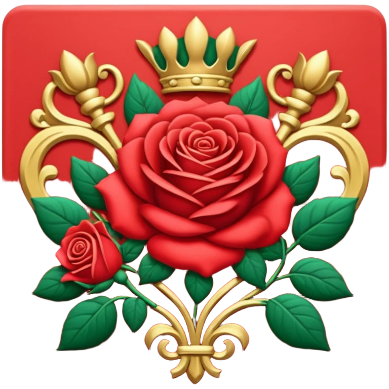 brasão com rosas condessa vermelha emoji