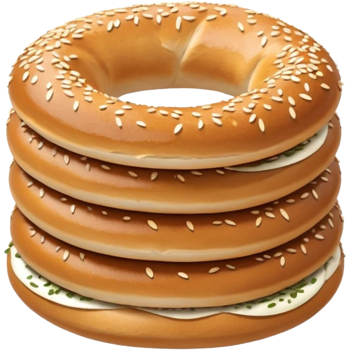 stack of simit Turkish sesame bagels emoji