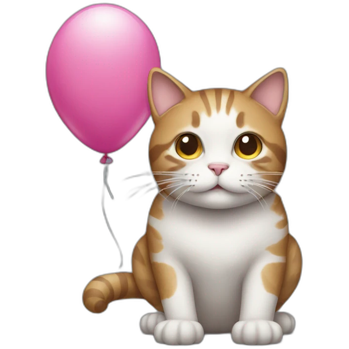cat with balloon emoji